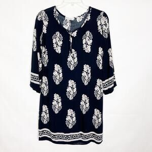 XI Nianeengjian Long Sleeve Floral Shift Dress Size S